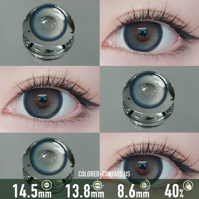 Navy Circle Gradient Contact Lenses