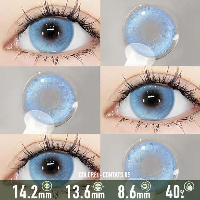 White Cliffs Light Blue Contact Lenses