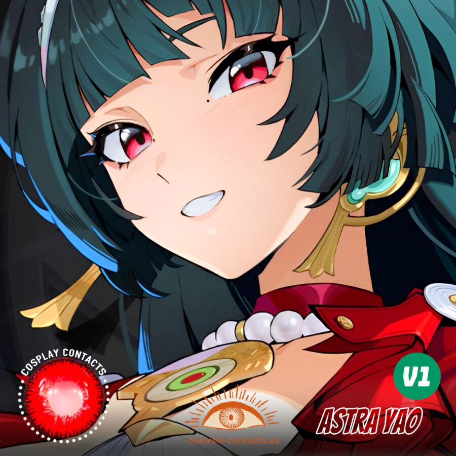 Astra Yao Cosplay Red Contact Lenses