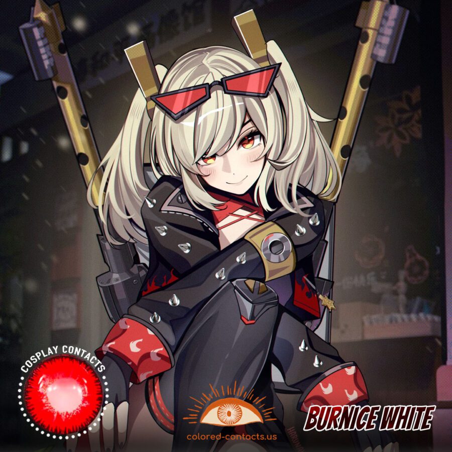 Burnice White Cosplay Red Contact Lenses