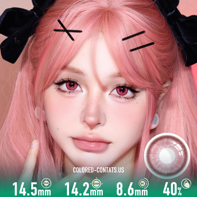 Nezuko Kamado Cosplay Contact Lenses - Ccus Eyewear · Premium Colored Contacts Magic Fairy Pearl Pink Contact Lenses