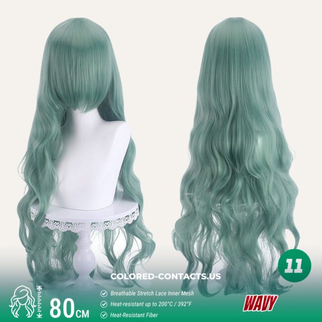 80Cm Universal Wavy Cosplay Wig Collection - 20 Colors - Colored Contacts 80Cm Universal Wavy Cosplay Wig Collection - 20 Colors Premium Colored Contact Lenses
