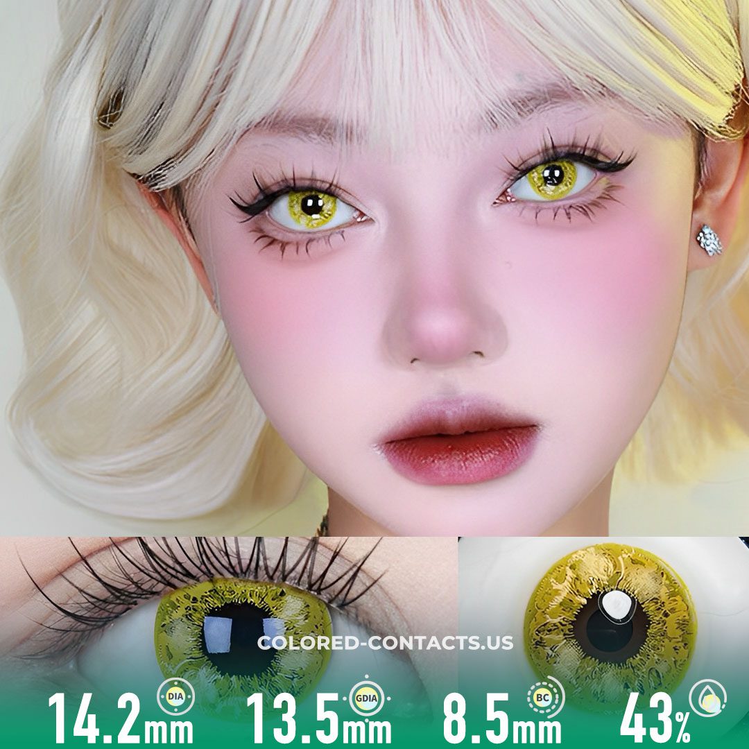 Saiyan Gold Colored Contacts - CCUS Eyewear | Premium Colored Contacts