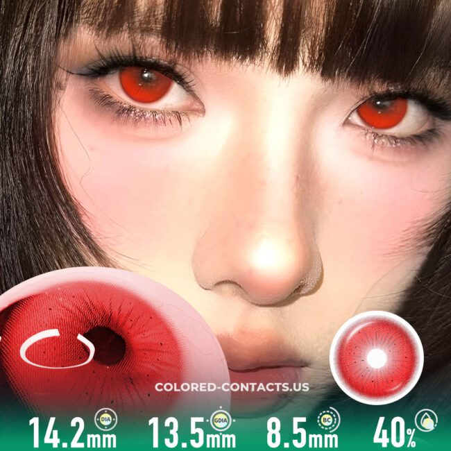 Flower Fairy Red Colored Contact Lenses