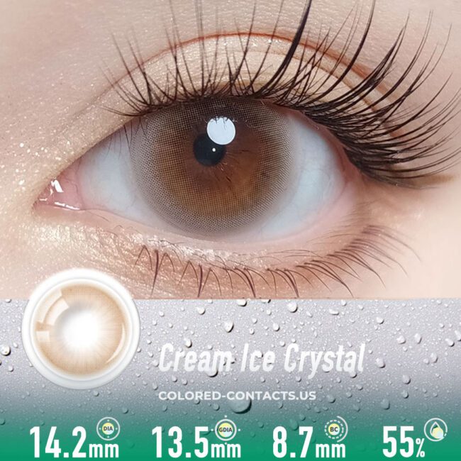 Cream Ice Crystal - Pastel Colored Contacts - 5 Pairs