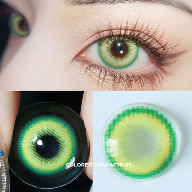 Yuzuha Cosplay Contact Lenses - Fairy Green Details New