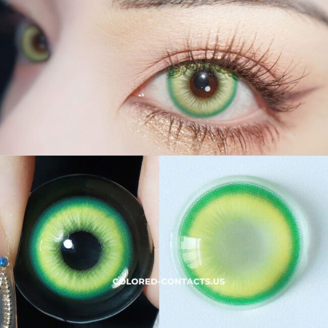 Yuzuha Cosplay Contact Lenses - Fairy Green Details New
