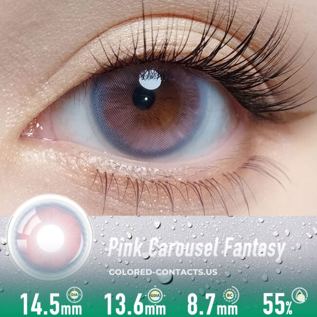 Pink Carousel Fantasy - Enchanting Pink Colored Contacts