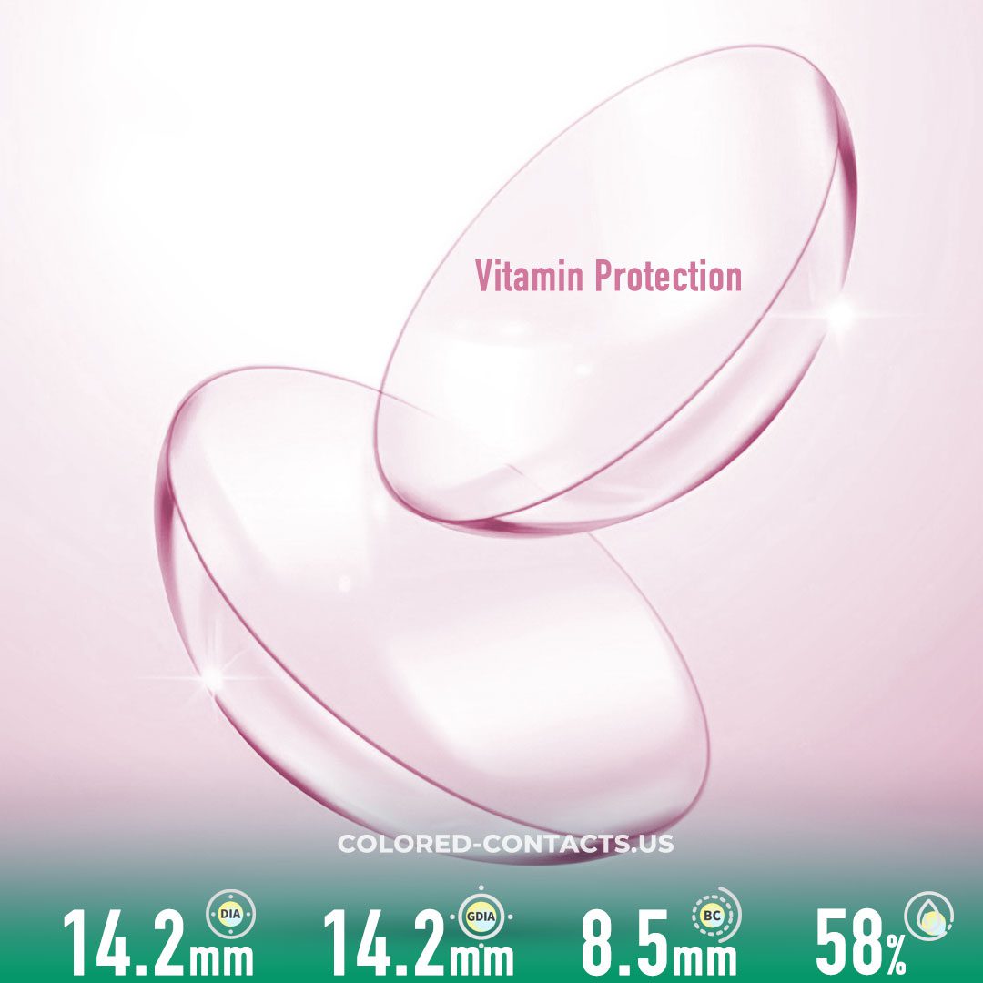 Soft Pink Clear Contacts - Vision Vitamin Protection - CCUS Eyewear ...