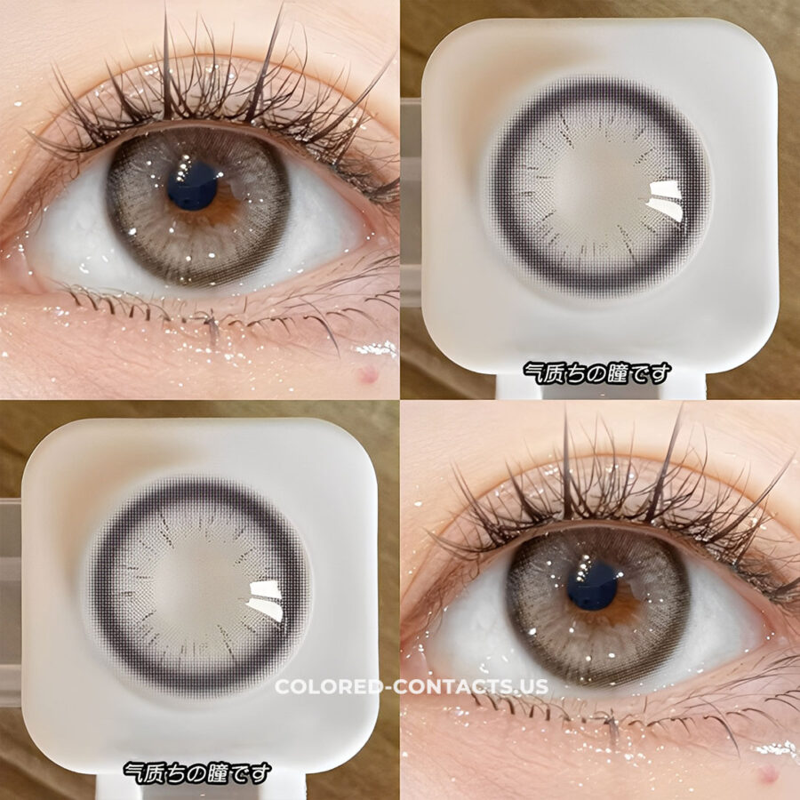 Luxurious Ash Brown Circle Contact Lenses - Image 2