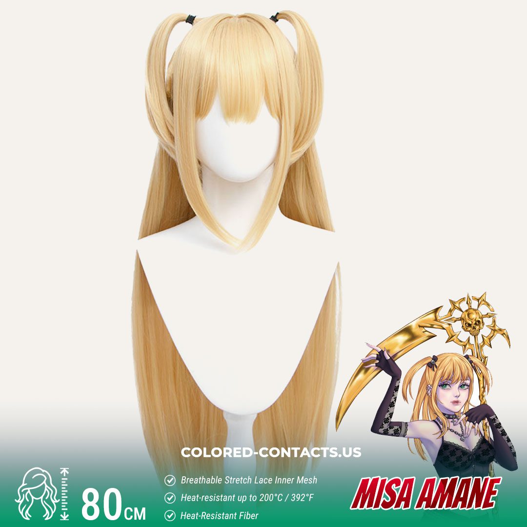 Misa Amane Cosplay Wig - Colored Contacts
