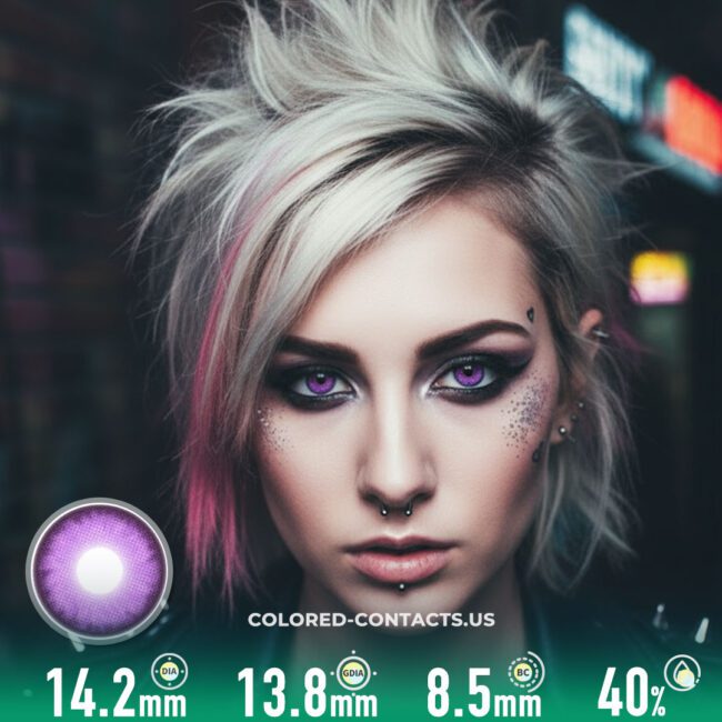 Nebula Purple Contact Lenses - Cosmic Violet Collection
