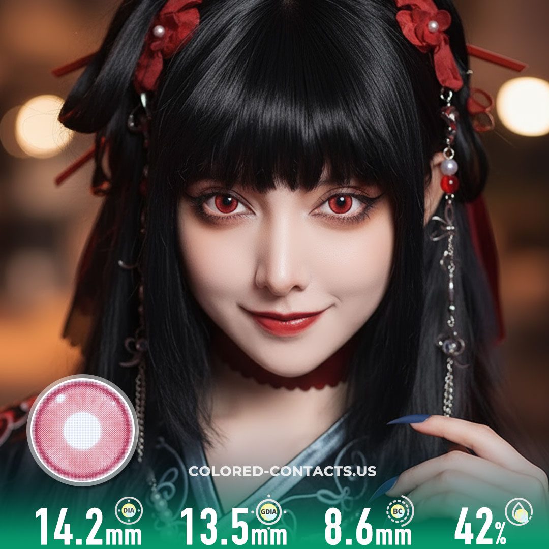 Radiant Ring Red Colored Contacts - CCUS Eyewear | Premium Colored Contacts