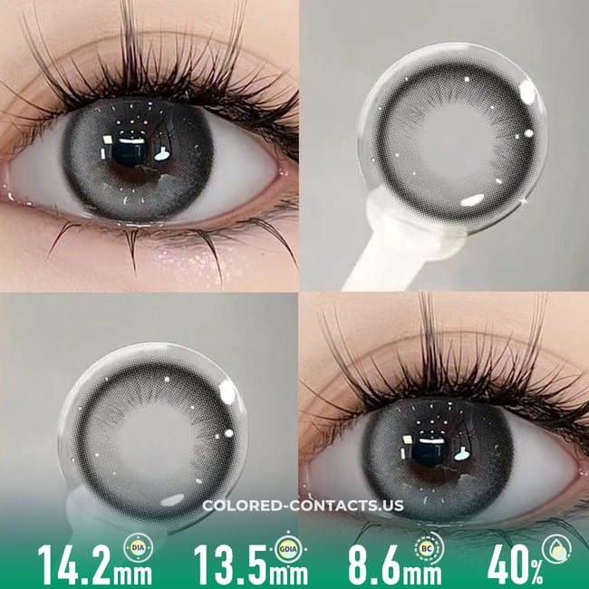 Smoky Whisper Beauty Contact Lenses - Elegant Light Black