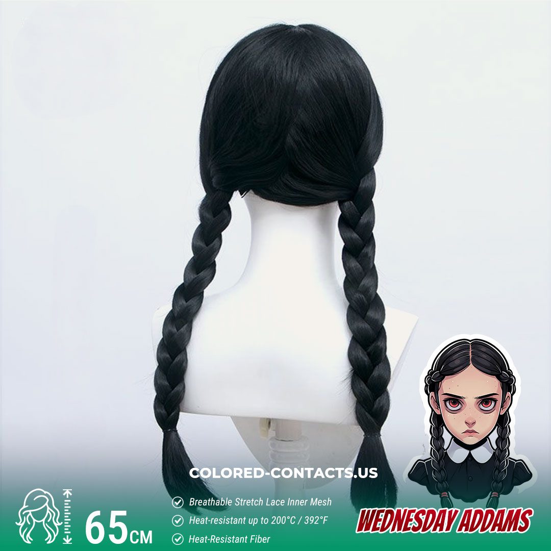 Wednesday 狼耳コート ダイヤカスタム 現品限り Wednesday Addams Cosplay Wig - CCUS Eyewear | Premium Colored Contacts