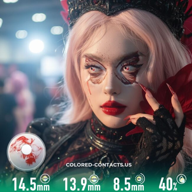 Blood Curse White Crazy Lenses | 4-Lens Pack