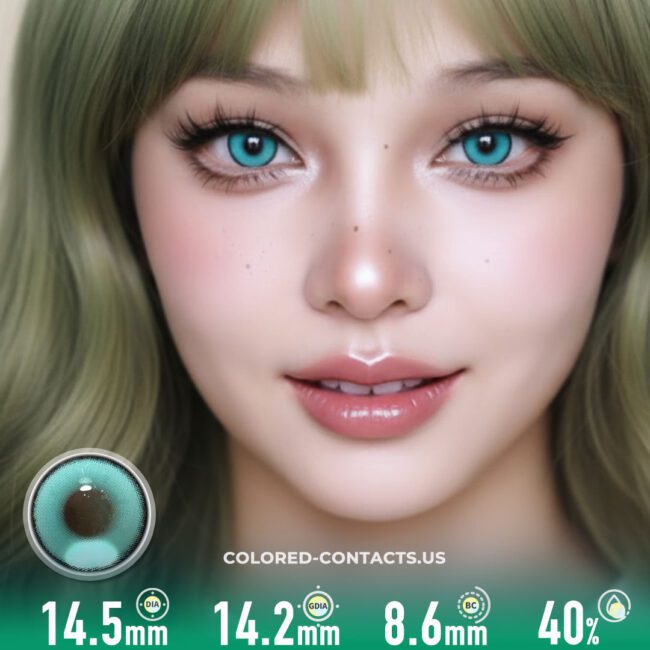 Grass Type Teal Green Colored Contacts | 4-Lens Pack
