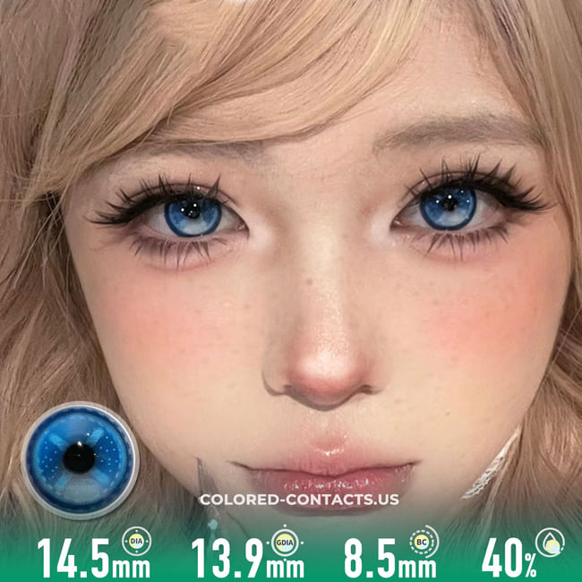 Pure Soul Cross Eye Blue Crazy Lenses | 4-Lens Pack