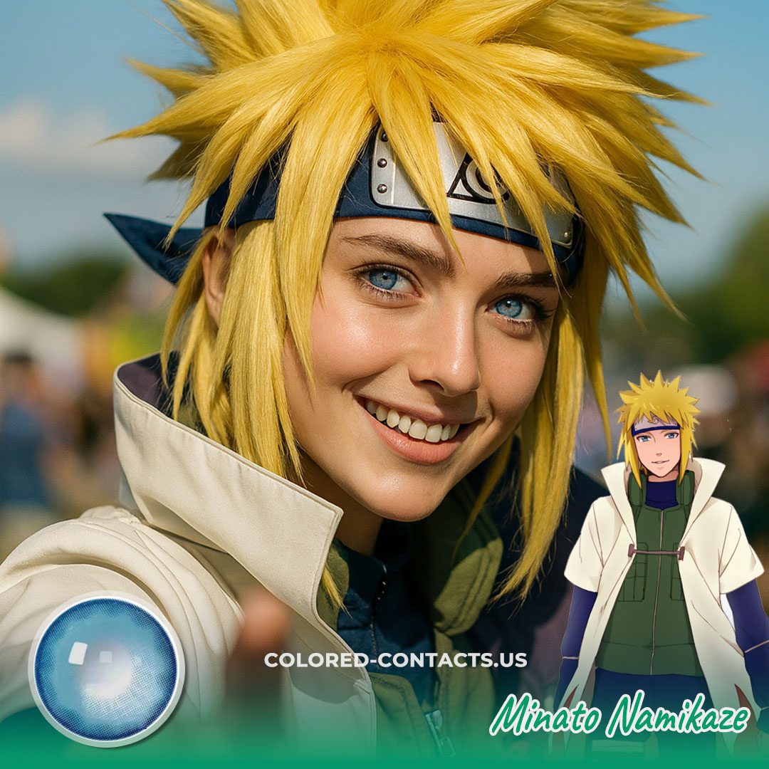Bright Blue Anime Cosplay Contact Lenses
