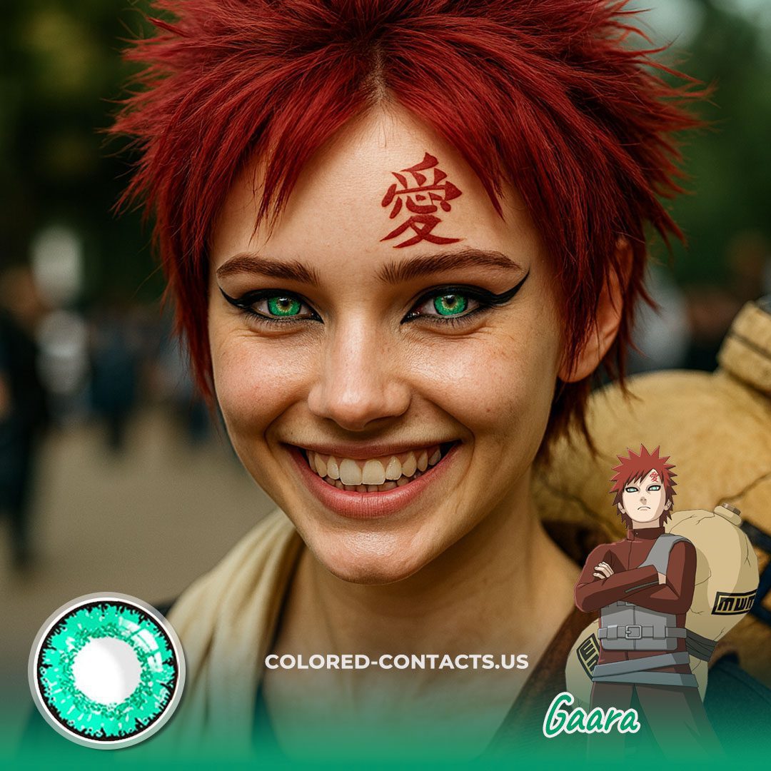 Opal Green Anime Cosplay Contact Lenses