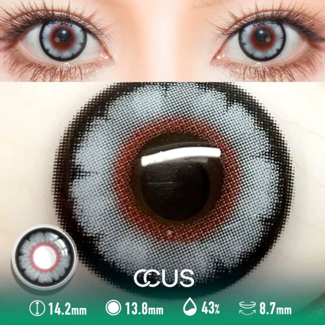 Grey Clover Contact Lenses - Image 2