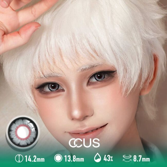 Grey Clover Contact Lenses - Image 3