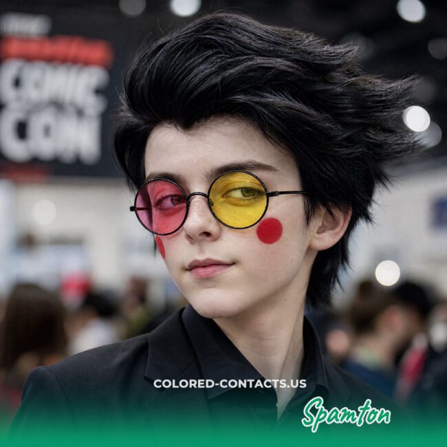 Spamton Cosplay Wig And Glasses