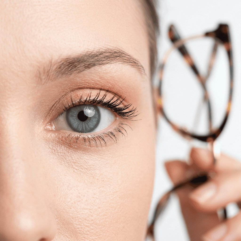 Contact Lenses Prescription Conversion Table - Ccus Eyewear · Premium Colored Contacts Eye Wearing Blue-Grey Colored Contacts Next To Eyeglasses Frame
