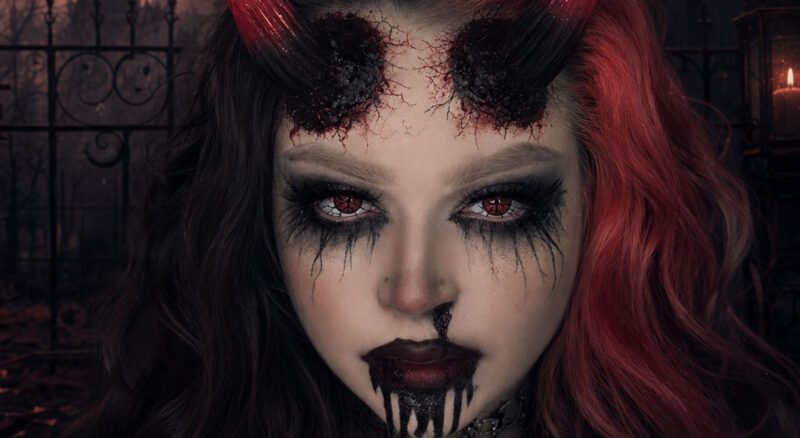 Red Demon Contact Lenses: Crimson Eyes for Devilish Looks