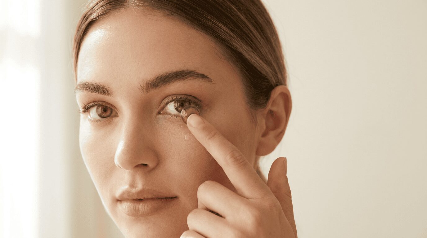 Sliding The Contact Lens Down Onto The White Of The Eye Before Removal
