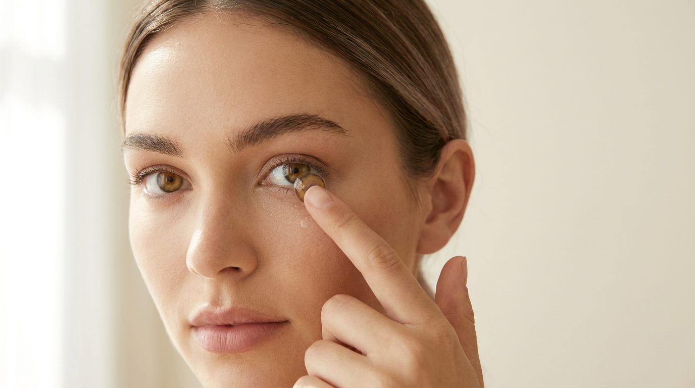 Sliding The Contact Lens Down Onto The White Of The Eye Before Removal