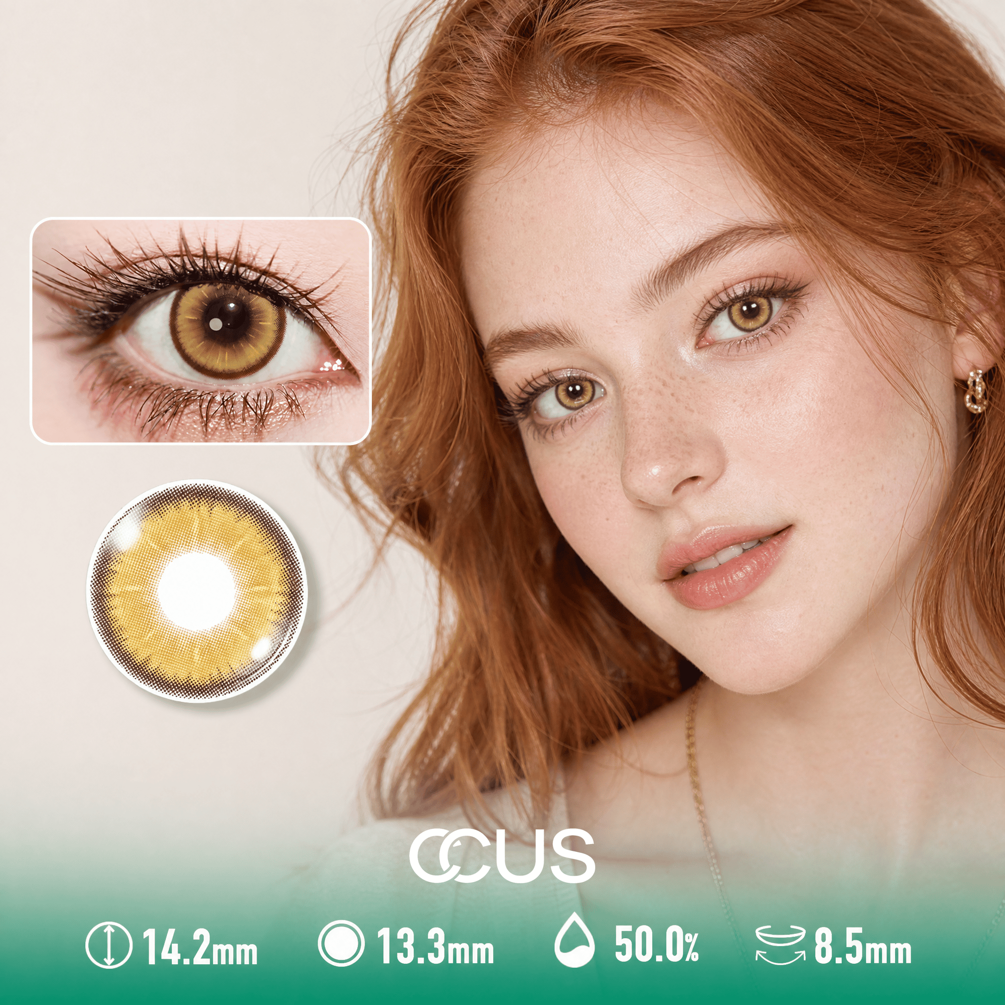 Cannes Summer Mimosa Gold Contact Lenses