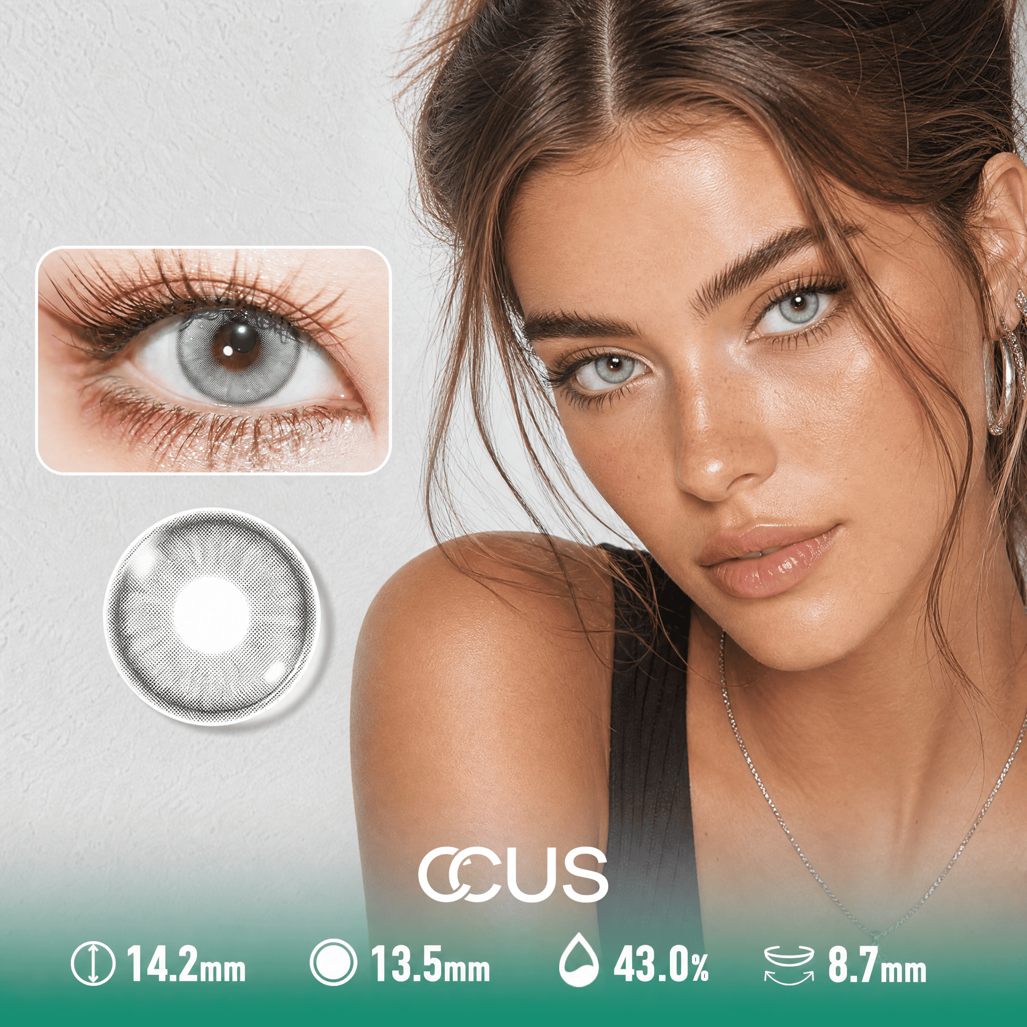 Crystal Haze Grey Contact Lenses