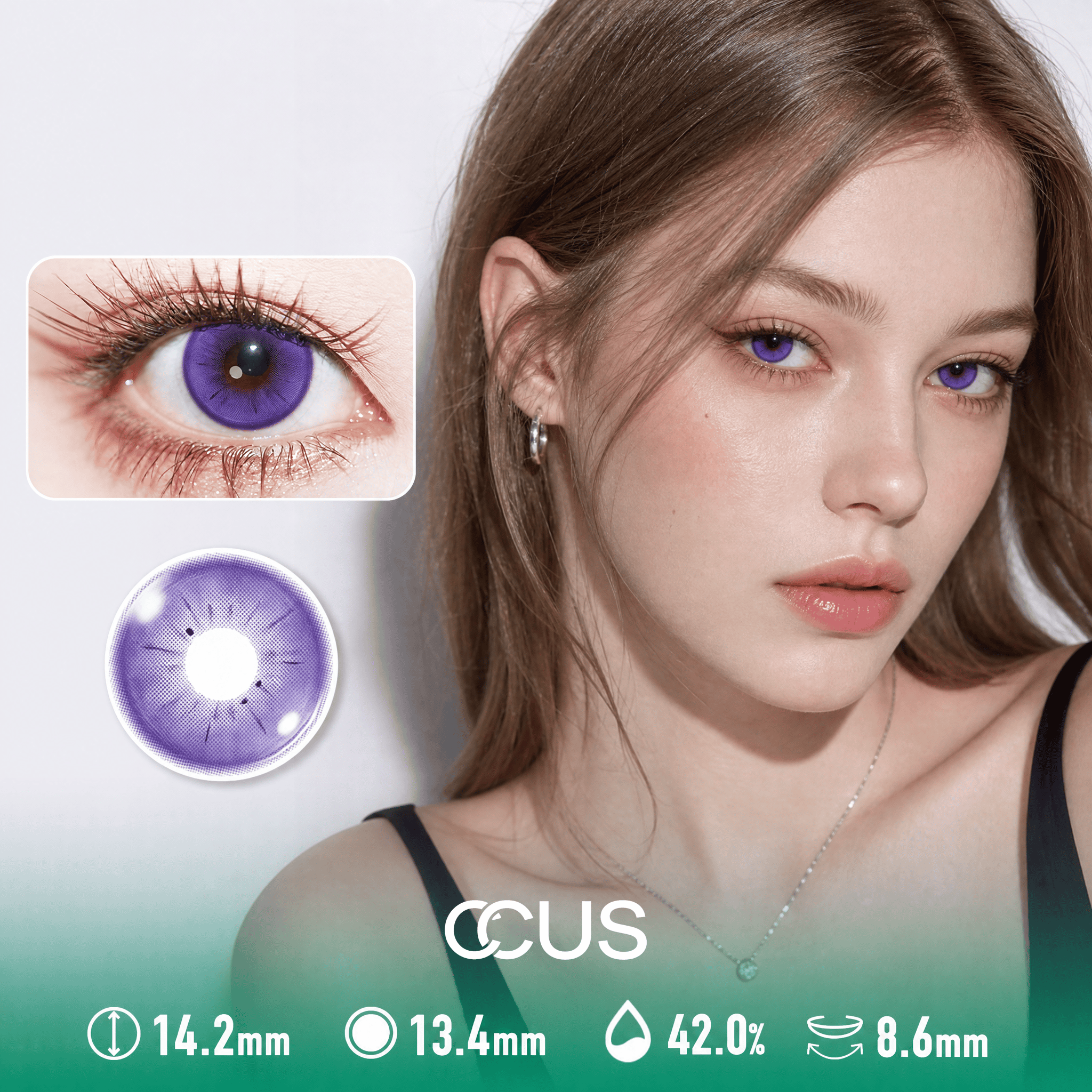 Electric Amethyst Purple Contact Lenses