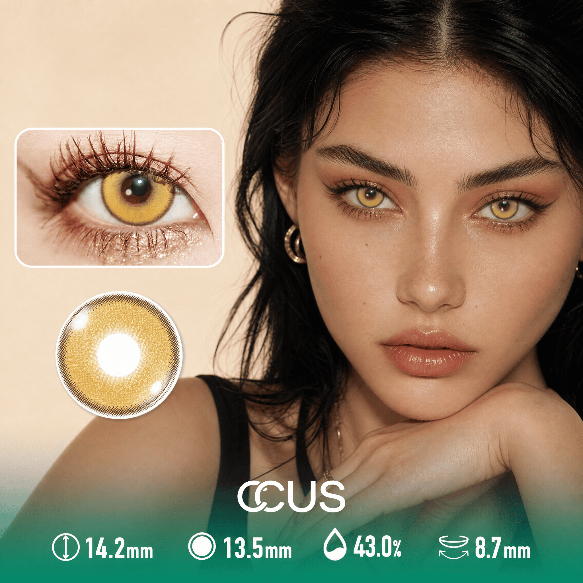 Filigree Buttercup Gold Contact Lenses