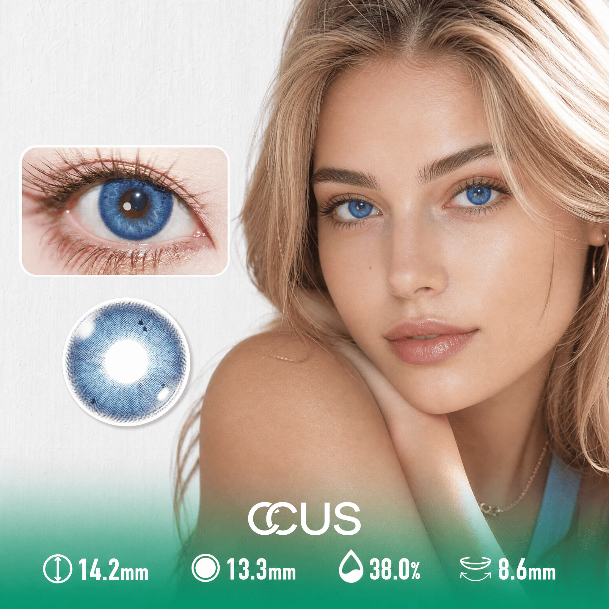 Harbor Nebula Deep Blue Contact Lenses