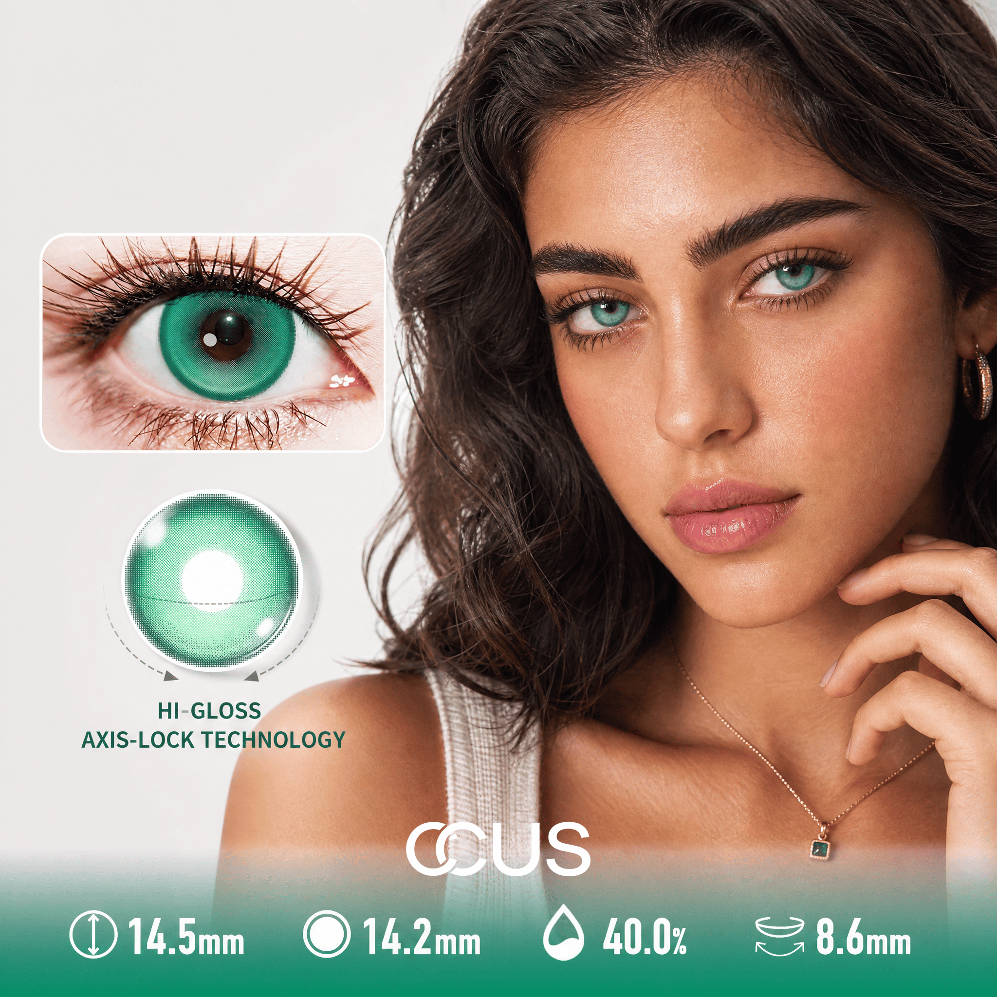 Moss Whisper Green Contact Lenses - Ccus Eyewear · Premium Colored Contacts Moss Whisper Green Contact Lenses