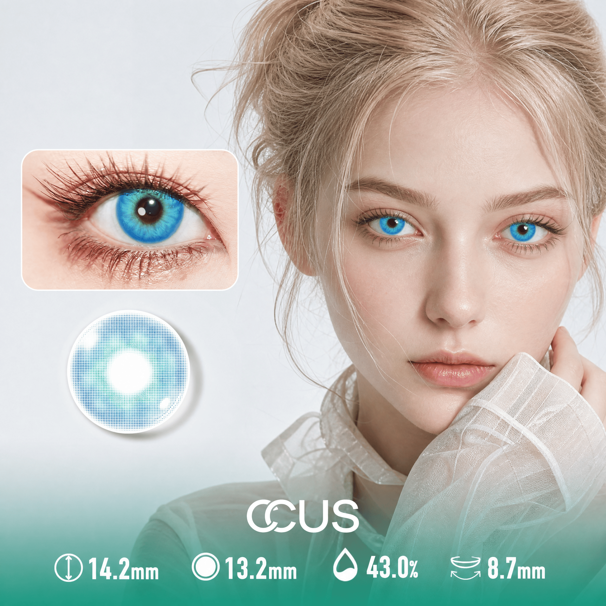 Solstice Camellia Snow White Contact Lenses