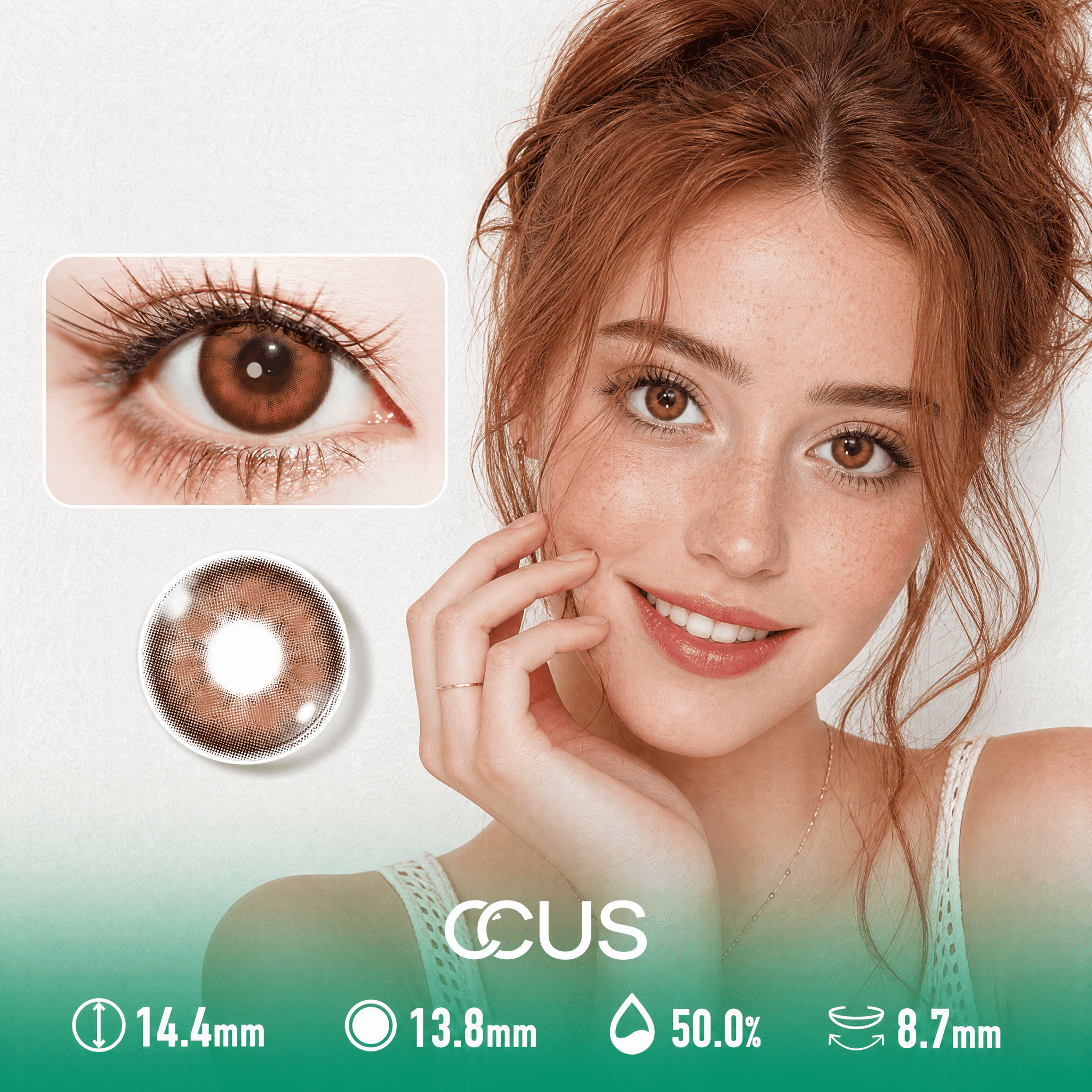 Amber Chestnut Haze Brown Contact Lenses