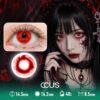 Bloodshot Veins Red Halloween Horror Contact Lenses