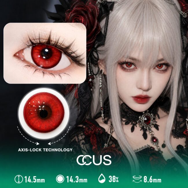 Demon Eye Red Cosplay gothic anime Contact Lenses