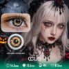 Flame Burst Halloween Brown Sunburst Cosplay Contact Lenses