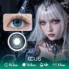 Halftone Halo Mesh Blue Cosplay Contact Lenses