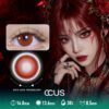 Halftone Mesh Gradient Red Cosplay Contact Lenses