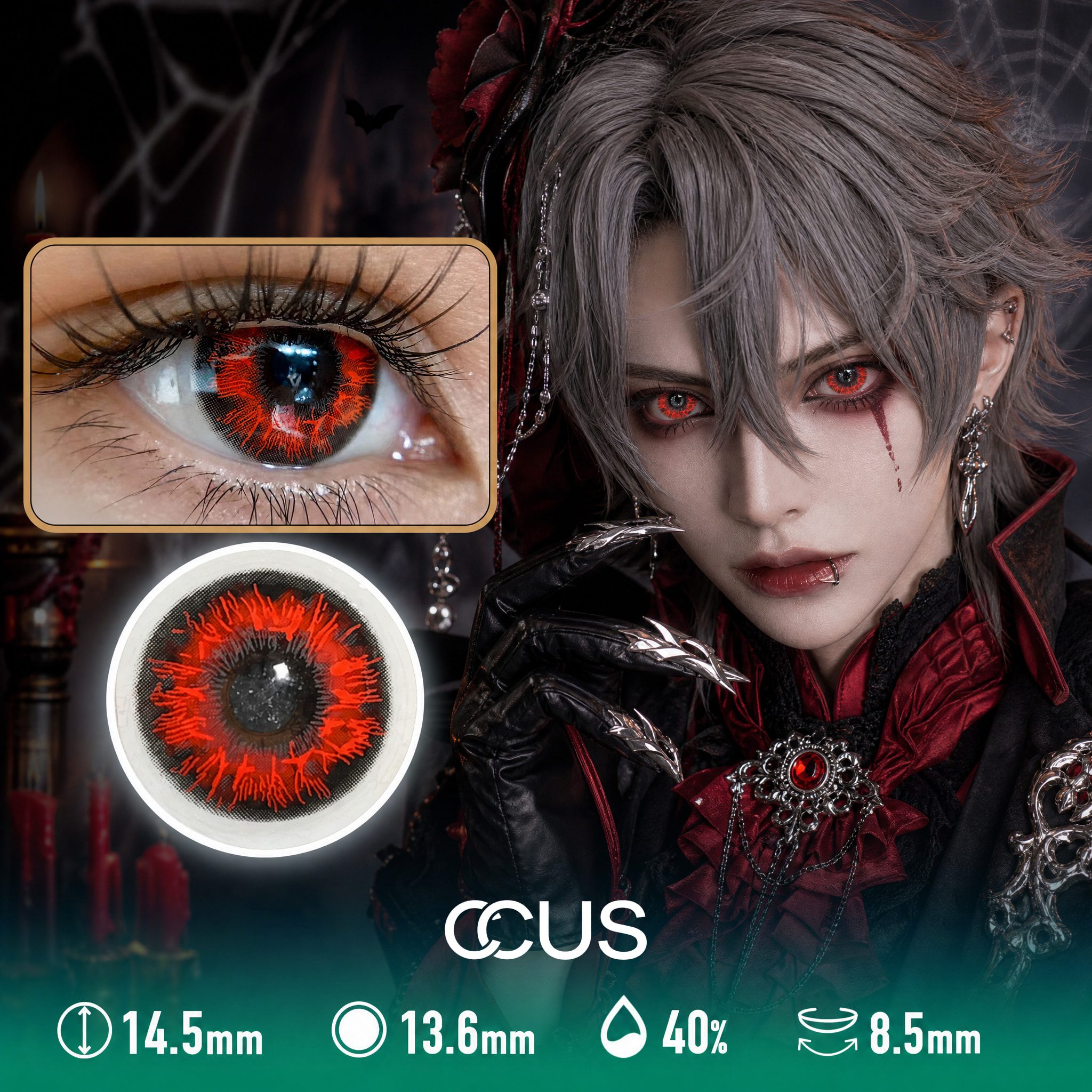 Hellfire Veins Halloween Red Demon Flame Gothic Contact Lenses - Ccus Eyewear · Premium Colored Contacts Hellfire Veins Halloween Red Demon Flame Gothic Contact Lenses