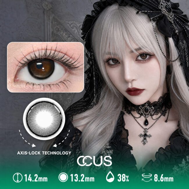 Kyoto Mist Charcoal Black Contact Lenses