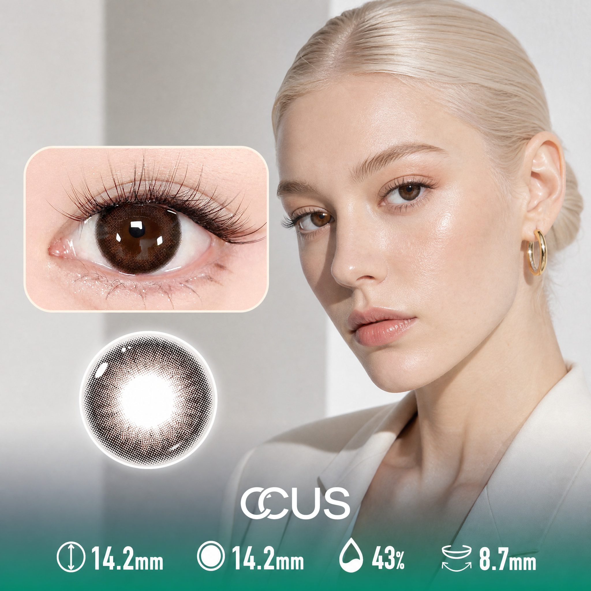 Linen Daisy Honey Brown Contact Lenses