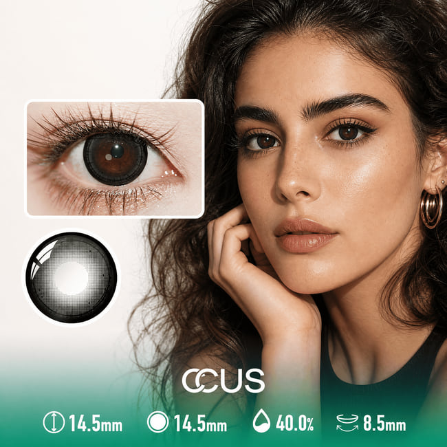 Quiet Moon Black Contact Lenses
