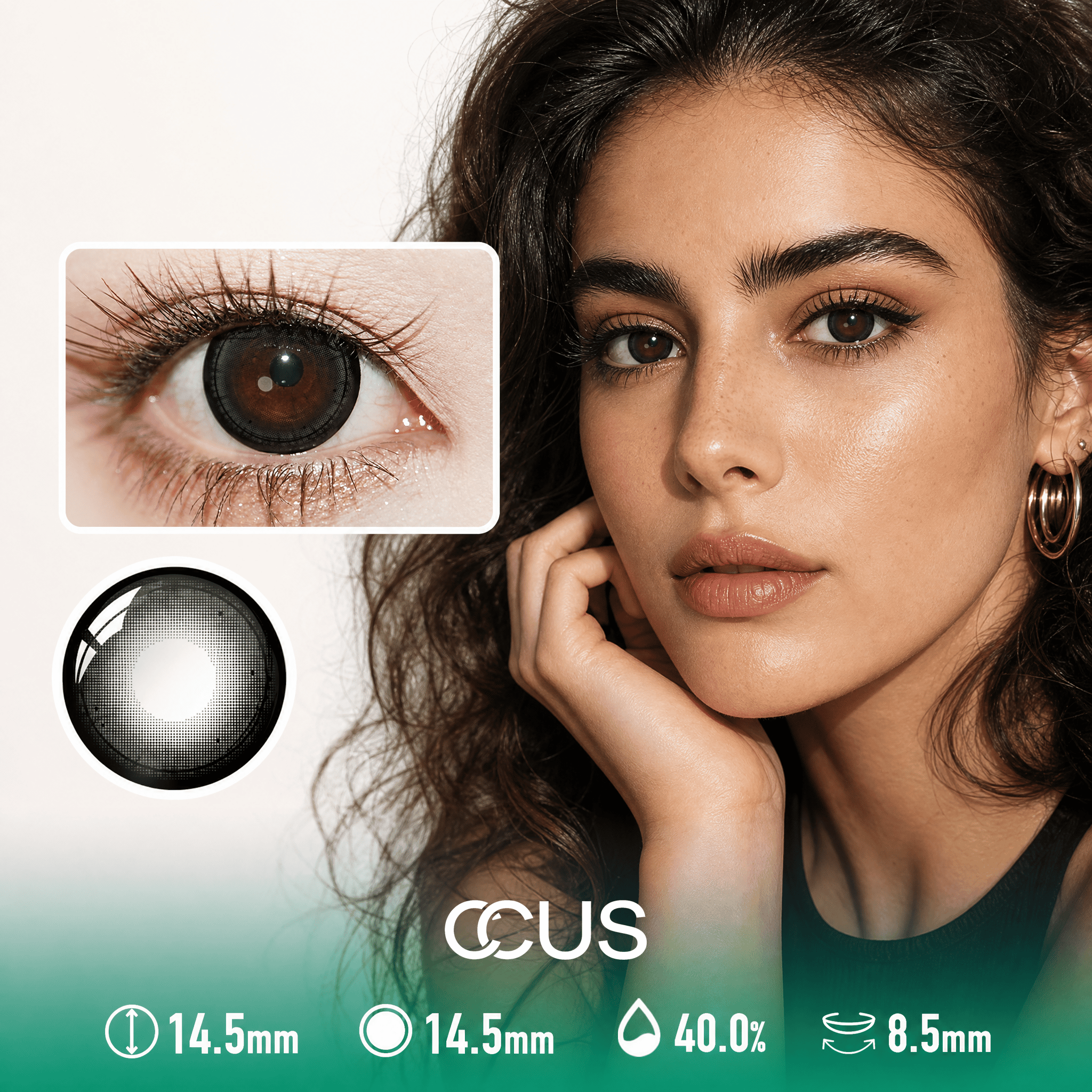 Quiet Moon Black Contact Lenses - Ccus Eyewear · Premium Colored Contacts Quiet Moon Black Contact Lenses