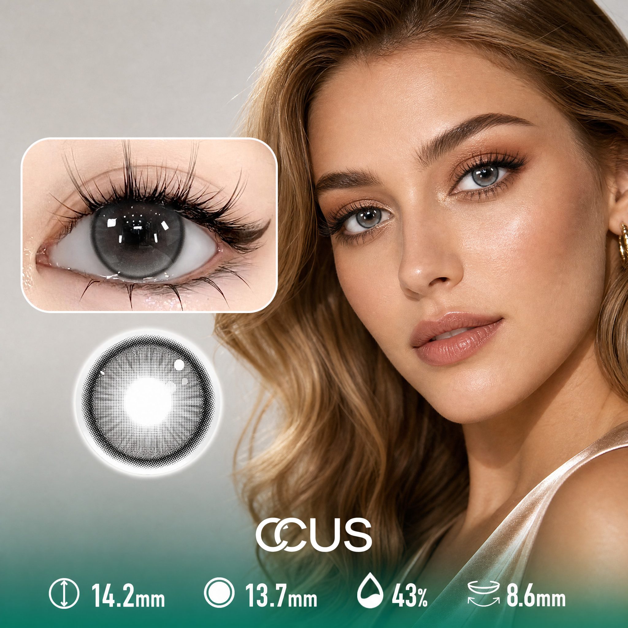 Silk Orchid Mist Grey Contact Lenses - Ccus Eyewear · Premium Colored Contacts Silk Orchid Mist Grey Contact Lenses